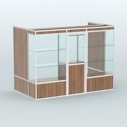 Павильон из профиля пристенный №1а (4,05 кв. м), Орех