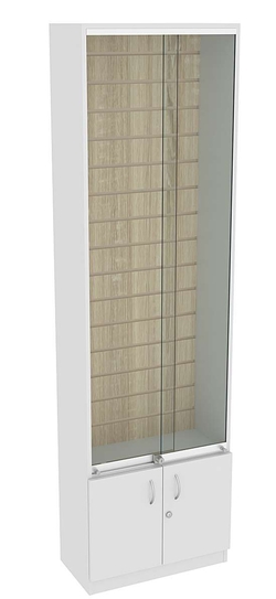 Витрина СЭСП с экономпанелью и дверками №2-300 (закрытая), Серый