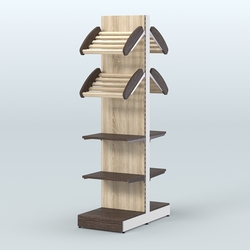 Островной высокий стеллаж для хлеба и выпечки Феникс №17, Дуб Венге + Дуб Сонома