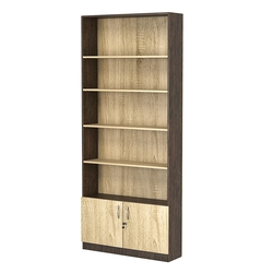 Стеллаж из ДСП с 4-мя полками 250x900 мм серии LEVEL-4 №11 (З/C - ДВП), Дуб Венге + Дуб Сонома