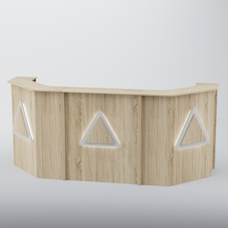 Ресепшен со скошенными углами ТРЕУГОЛЬНИК №5, Дуб сонома