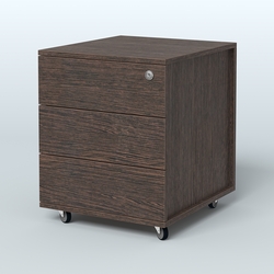 Тумба мобильная Киви, цвет белый, Дуб Венге