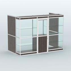 Павильон из профиля пристенный №1в (4,05 кв. м), Дуб Венге