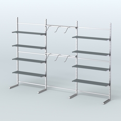 Системы ЭЛЕГАНТ пристенные с металлическими держателями для полок №9 (3600мм), Темно-Серый