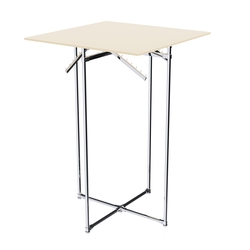 Хромированное вешало КВАДРАТ №1-3 (верхняя платформа - ДСП 16мм), Крем Вайс