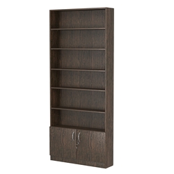 Стеллаж из ДСП с 5-ю полками 200x900 мм серии LEVEL-5 №10 (З/C - ДВП), Дуб Венге