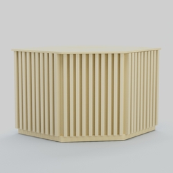 Ресепшен - стол угловой серии ВЕРТИКАЛЬ №10, Крем Вайс