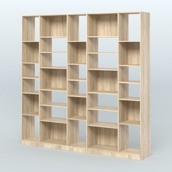 Стеллаж из ДСП серии ЛОФТ №17-2 с полками ДСП, Дуб Сонома