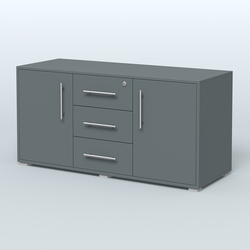 Тумба стационарная для оргтехники, цвет темный дуб, Темно-Серый