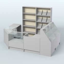 Торговый Островок "Эконом" №19 (6.24 кв.м), Серый + Крем Вайс