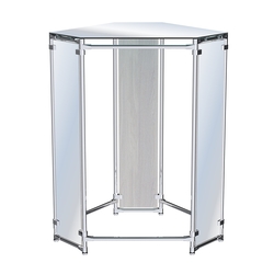 Вешало-стенд Прогресс №3-5 (с зеркальной полкой и зеркалами), Ясень Анкор светлый