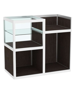 Прилавок под кассу из профиля №3  (открытый), Дуб Венге