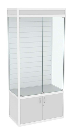 Витрина из профиля №1 с экономпанелью, Серый