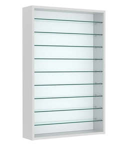 Витрина настенная №2-5Г открытая с девятью полками, Серый