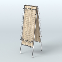 Напольная стойка Хром под очки №5-Д24 Шалаш (открытого доступа), Дуб сонома