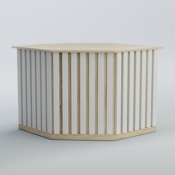 Ресепшен - стол угловой серии ПРИЛИВ №10, Дуб Сонома + Белый