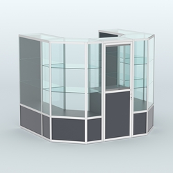 Павильон из профиля пристенный №3б ( 4,32 кв. м), Антрацит