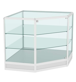 Прилавок из профиля угловой пятигранный №4 (закрытый), Серый