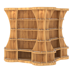 Островной высокий стеллаж ГАРАНТ №6-О с ограничителями, Дуб Золотистый