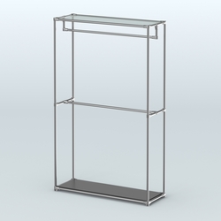 Торговая система ХРОМ без ДСП 1200 мм с поручнями №1, Черный