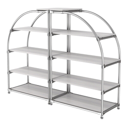 Комбинация стендов TD-06 №1-4 (с полками ДСП 16мм), Ясень Анкор светлый