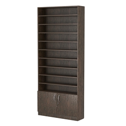 Стеллаж из ДСП с 9-ю полками 250x900 мм серии LEVEL-9 №11 (З/C - ДВП), Дуб Венге