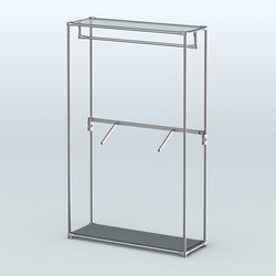 Торговая система ХРОМ без ДСП 1200 мм с поручнями №2, Темно-Серый