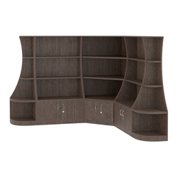 Угловой низкий стеллаж ГАРАНТ №2, Дуб Венге