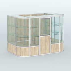 Павильон из профиля пристенный №8б (4,05 кв. м), Дуб Сонома