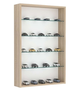 Витрина настенная №2-1Г открытая с четырьмя полками, Дуб сонома