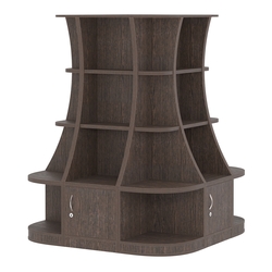 Островной низкий стеллаж ГАРАНТ №6, Дуб Венге