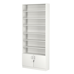 Стеллаж из ДСП с 6-ю полками 250x900 мм серии LEVEL-6 №11 (З/C - ДВП), Белый