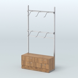 Система ЭЛЕГАНТ №3 без ДСП с тумбой T14 (1200 мм), Орех