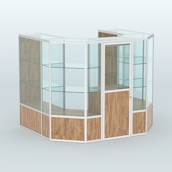 Павильон из профиля пристенный №3б ( 4,32 кв. м), Дуб Канзас коричневый