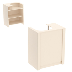 Прилавок из ДСП Модерн №1 под кассу отдельностоящий, Крем Вайс