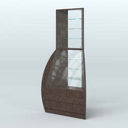 Витрина внешний угол БРИЗ №3, Дуб Венге