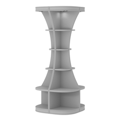 Островной высокий стеллаж ГАРАНТ №1, Серый