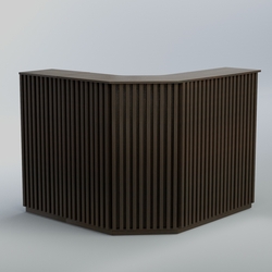 Ресепшен Г-образный серии ВЕРТИКАЛЬ №4, Дуб Венге