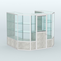 Павильон из профиля пристенный №3б ( 4,32 кв. м), Метрополитан Грей