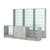 Комплект витрин с регулировочными полками NE-6 №12-1 и прилавков ЭК-4 Метрополитан Грей