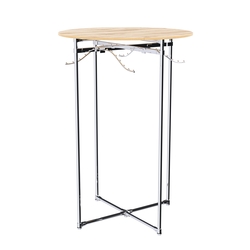 Хромированное вешало Круг №1-3 (верхняя платформа - ДСП 16мм), Дуб Золотистый