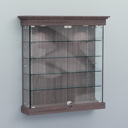 Витрина для музеев "Коллекция" настенная №2-4-РЕГ, Ясень Анкор темный