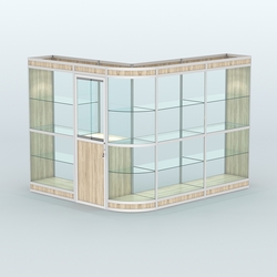 Павильон из профиля угловой №2в (5,5 кв.м), Дуб Сонома