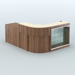 Угловой павильон Чай и Кофе с собой №1, Орех + Крем Вайс