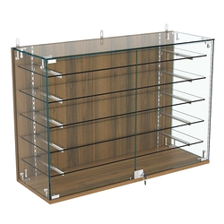 Витрина настенная НЕО №3-2 с пятью полками, Орех