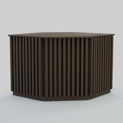 Ресепшен - стол угловой серии ВЕРТИКАЛЬ №10, Дуб Венге