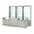 Комплект витрин ЭК-02 и прилавков ЭК-2 Метрополитан Грей
