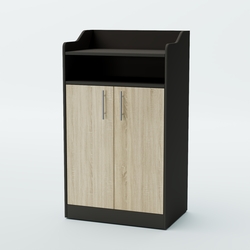 Стойка официанта "Бармен" №4, Черный + Дуб Сонома