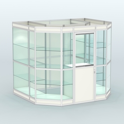 Павильон из профиля пристенный №7в (4,32 кв. м), Белый