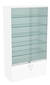 Витрина СЭСП-Z №1-1-500 (З/C - ДВП) со стеклянными полками и шторками Белый